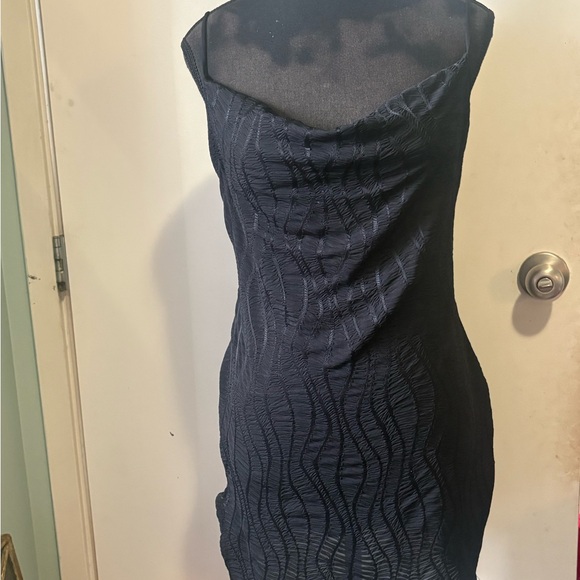 PrettyLittleThing Black Textured Mini Dress - Picture 12 of 13